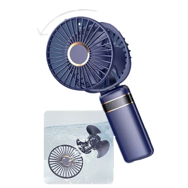 5-in-1 USB Folding Fan 5 Speeds & LED Display & Phone Stand