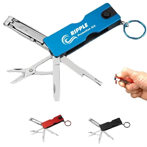 8in1 MultiFunctionNail Clipper Pocket Keychain Knife Scissor