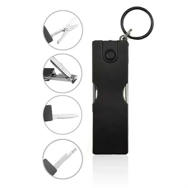 8in1 MultiFunctionNail Clipper Pocket Keychain Knife Scissor
