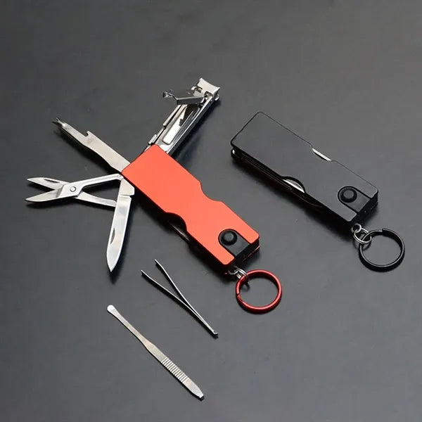 8in1 MultiFunctionNail Clipper Pocket Keychain Knife Scissor