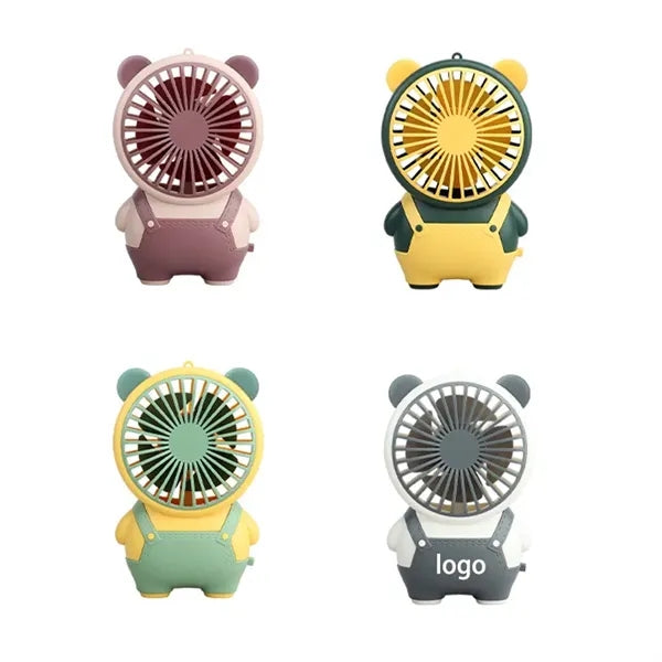 Mini ABS Desk USB Rechargeable Cartoon Personal Cooling Fan