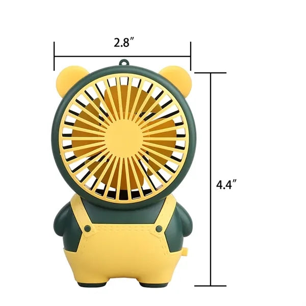Mini ABS Desk USB Rechargeable Cartoon Personal Cooling Fan