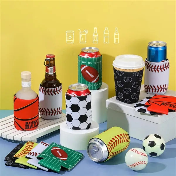 12oz Polyester Collapsible Insulated Beer Can Cooler Sleeve