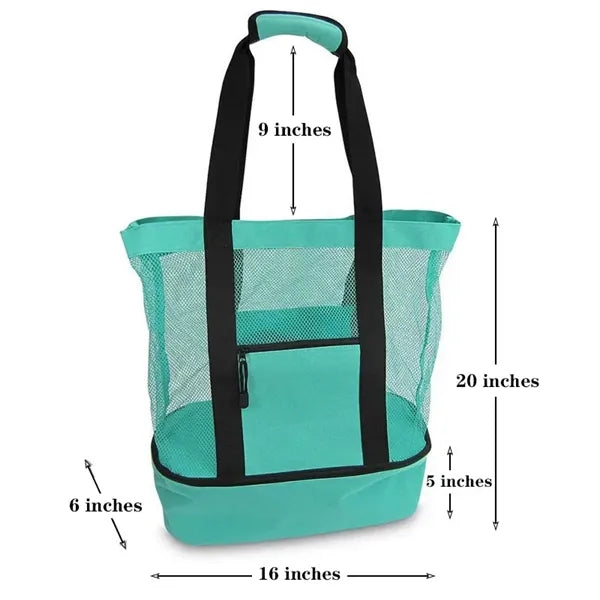 2-in-1 Outdoor Tourism Net Picnic Bag w/Insulation Cooler