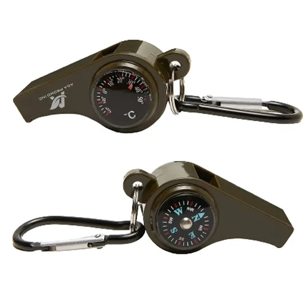 Wilderness Survival Compass Multifunctional Key Whistle