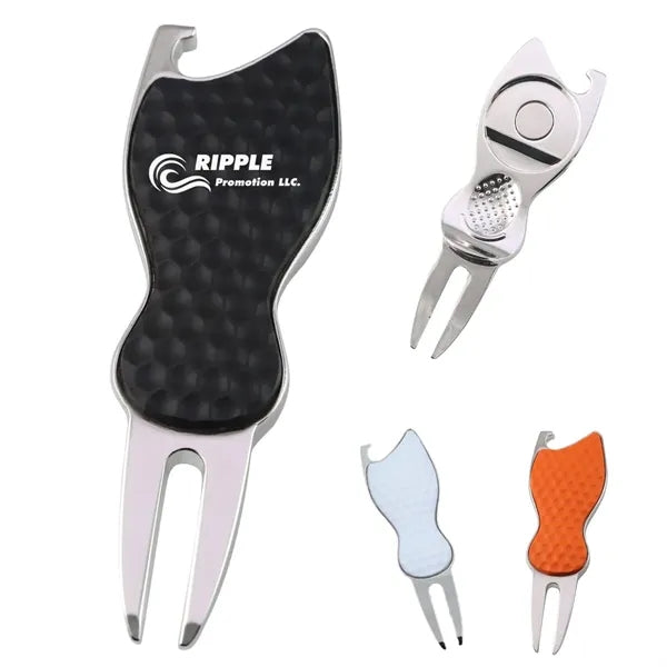 Contour Golf Divot Tool with Removable Ball Marker