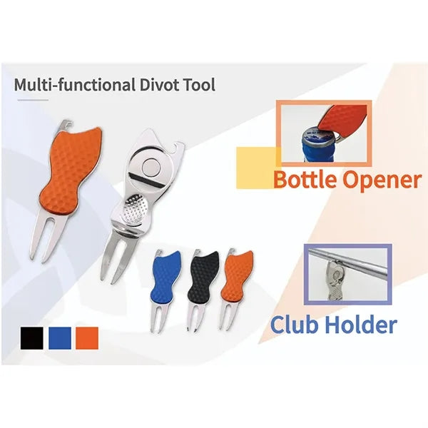 Contour Golf Divot Tool with Removable Ball Marker