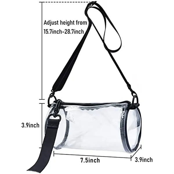 Women Personalized Travel PVC Clear Crossbody Purse Bags