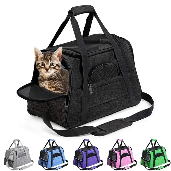 Collapsible Travel Pet Carrier w/ Cushion