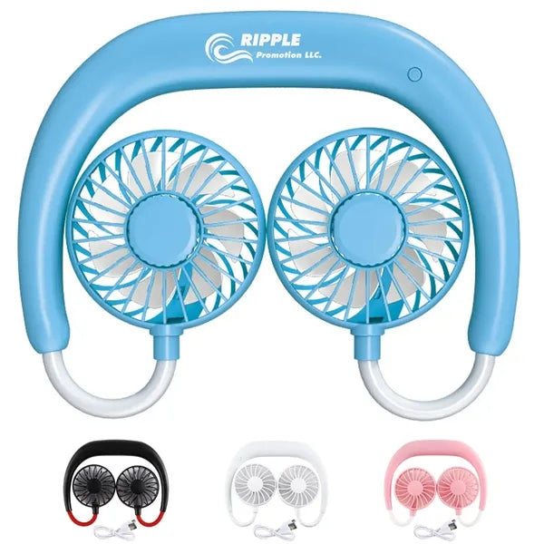 1200mAh Portable Mini USB Hanging Neck Fan Rechargeable