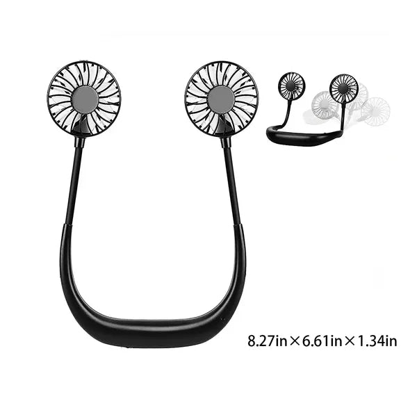 1200mAh Portable Mini USB Hanging Neck Fan Rechargeable