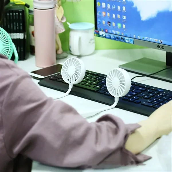 1200mAh Portable Mini USB Hanging Neck Fan Rechargeable