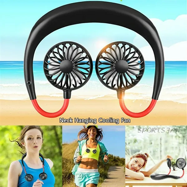 1200mAh Portable Mini USB Hanging Neck Fan Rechargeable