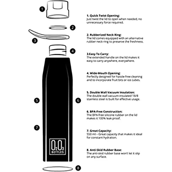 19 oz Stainless Steel Water Bottle