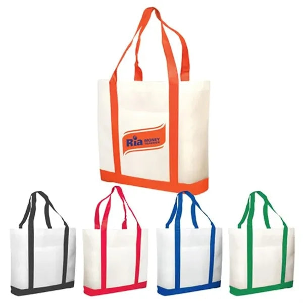 Non-Woven Two Tone Shopping Tote Bag