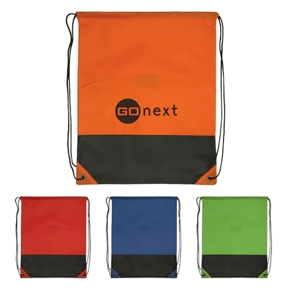 Non-Woven Two-Tone Drawstring Bag