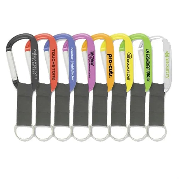 8 Mm Carabiner Key Ring with Strap
