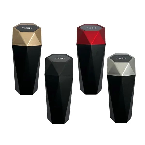 Diamond Design Small Automatic Car Trash Can with Lid
