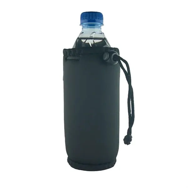 Bottle Coolie with Drawstring & Clip