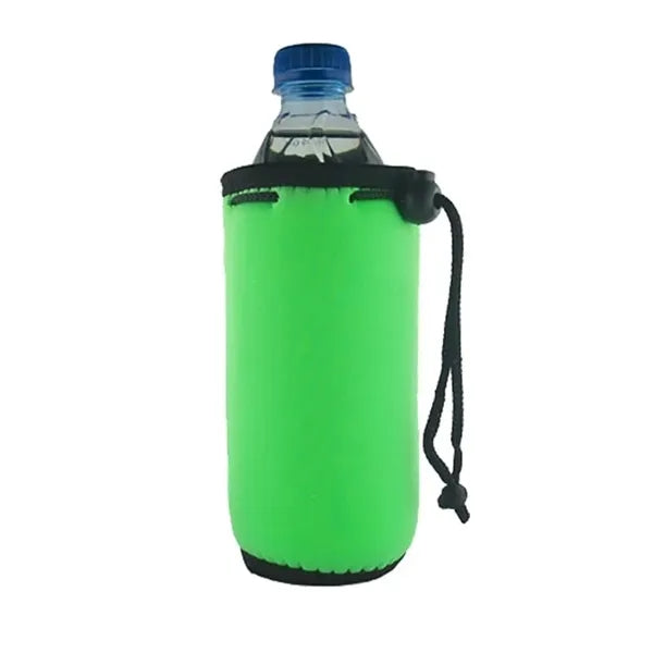 Bottle Coolie with Drawstring & Clip