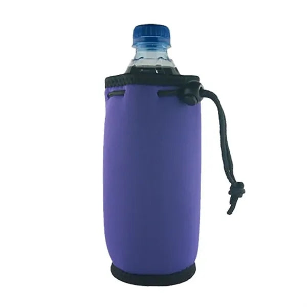 Bottle Coolie with Drawstring & Clip