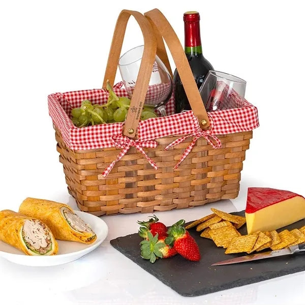 Woven Natural Woodchip Wicker Basket