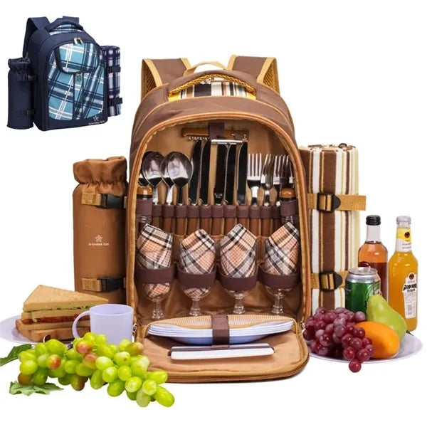 Picnic Basket Backpack For 4 Person