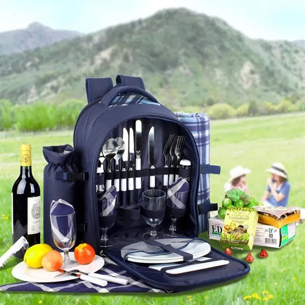 Picnic Basket Backpack For 4 Person