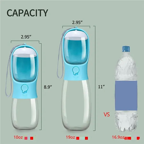 Portable Pet Water Bottle with Food Container