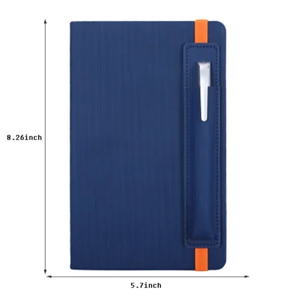 PU Vertical Cover Notebook With Pen