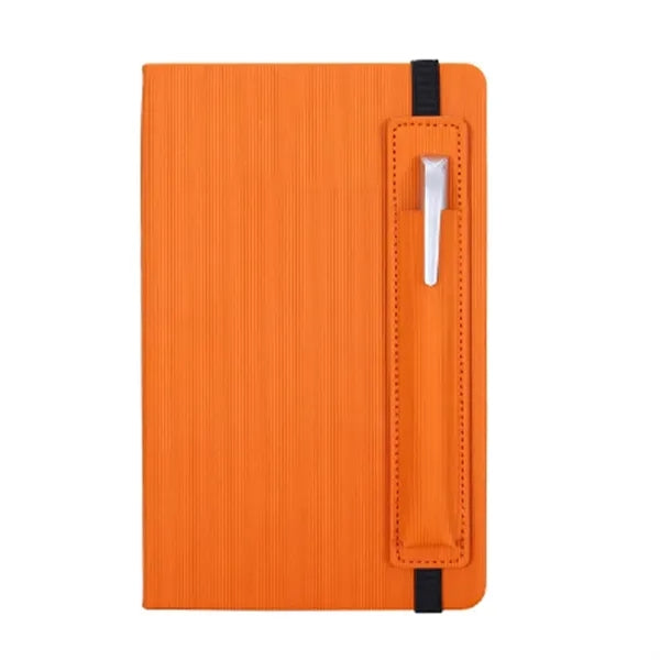PU Vertical Cover Notebook With Pen