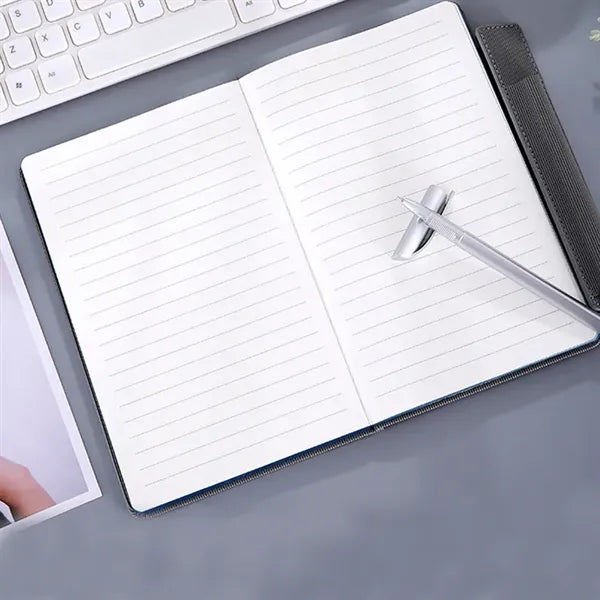 PU Vertical Cover Notebook With Pen