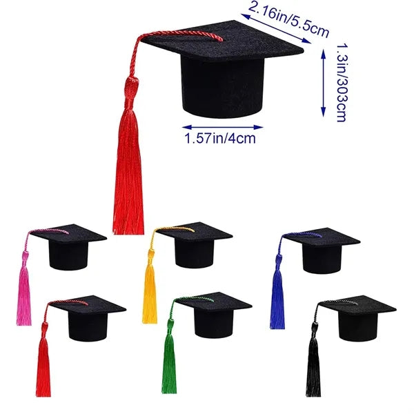 Mini graduation caps with clip