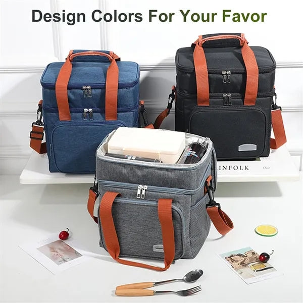 Insulated Leakproof Lunch Cooler Tote Bag