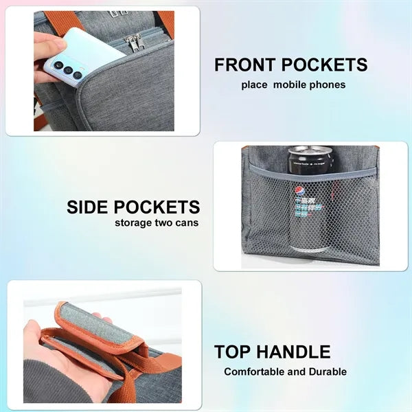 Insulated Leakproof Lunch Cooler Tote Bag