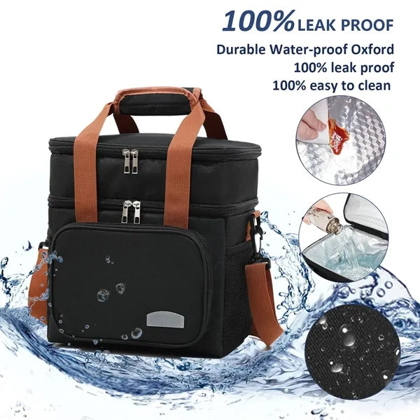 Insulated Leakproof Lunch Cooler Tote Bag