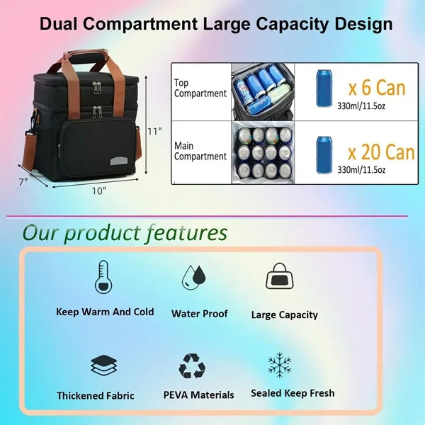 Insulated Leakproof Lunch Cooler Tote Bag