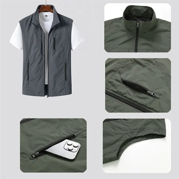 3 Zipper Pockets Vest