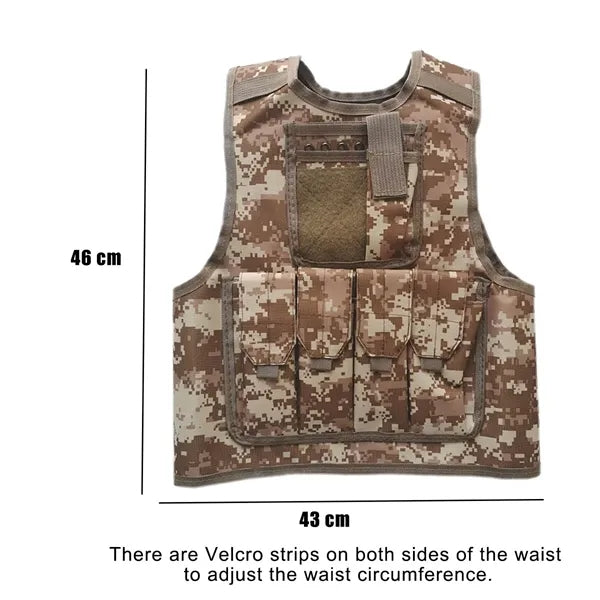 Multipocket Camouflage Children's Game Vest