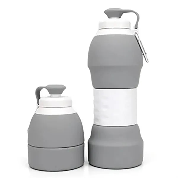 20oz Collapsible Silicone Buckle Sports Water Bottle