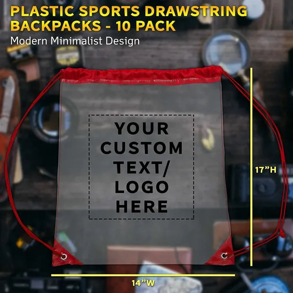 Plastic Drawstring Backpacks