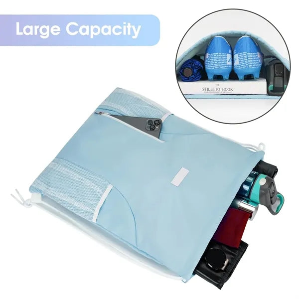Mesh Pockets Water Resistant String Bag