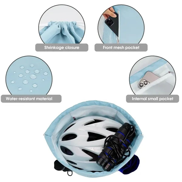 Mesh Pockets Water Resistant String Bag