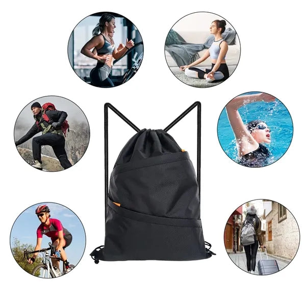 Water Resistant String Cinch Bag