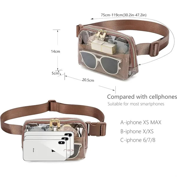 Clear Belt Bag Fanny Pack with Adjustable Strap