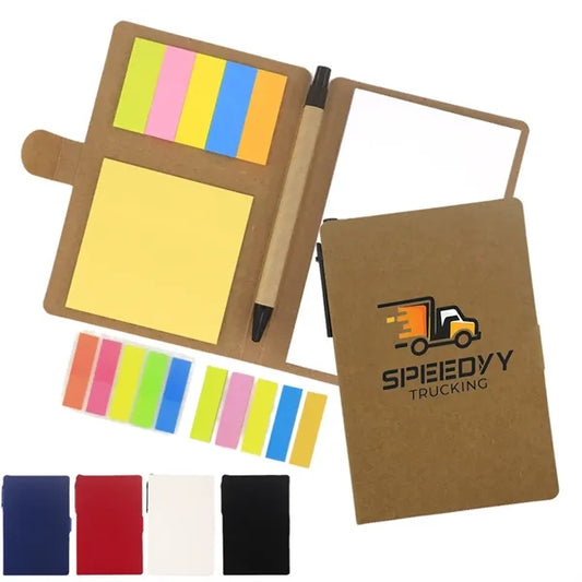 Notepad with Pen and Sticky Notes