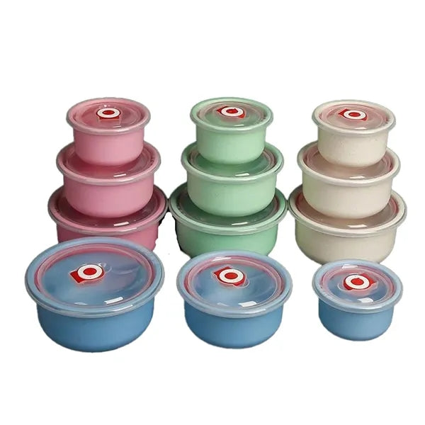 Kids Bento Box Wheat Straw Bowl Set