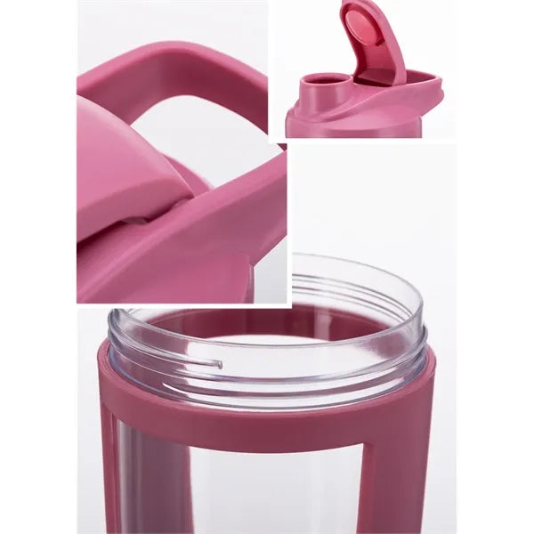 Portable Leakproof Plastic Protein Shaker Bottle