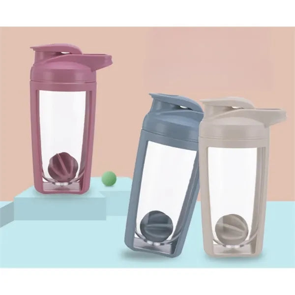 Portable Leakproof Plastic Protein Shaker Bottle