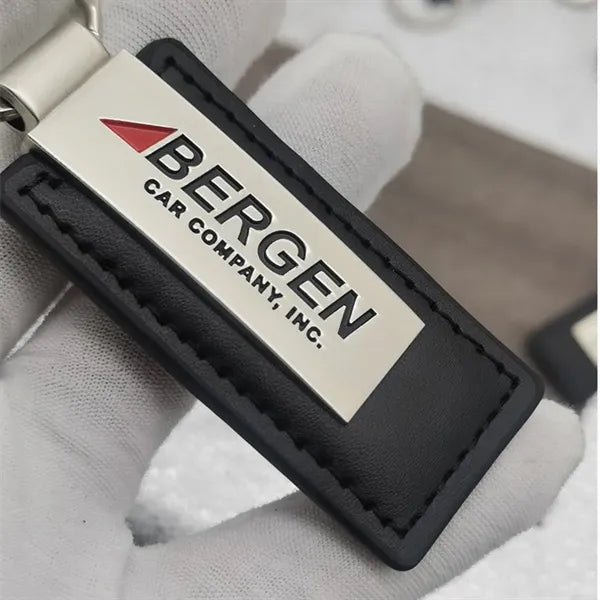 Engraved Metal Leather Key Custom KeyChains